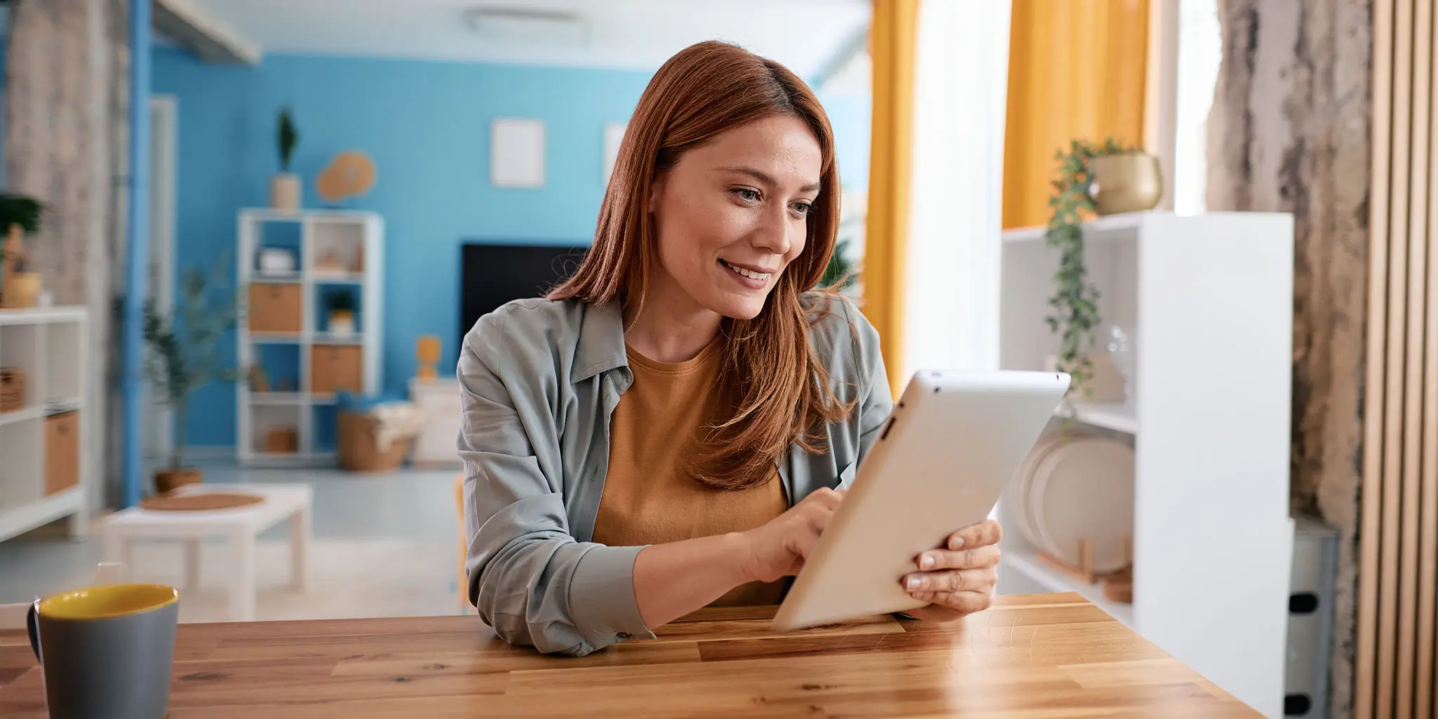 Nurse looking over registry on tablet
